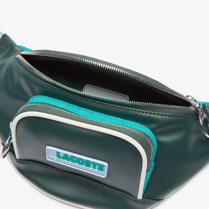 Bolsas Verdes Escuro Feminino Lacoste LCST Badge Colorblock Zip Fanny Pack QK5-09790B7