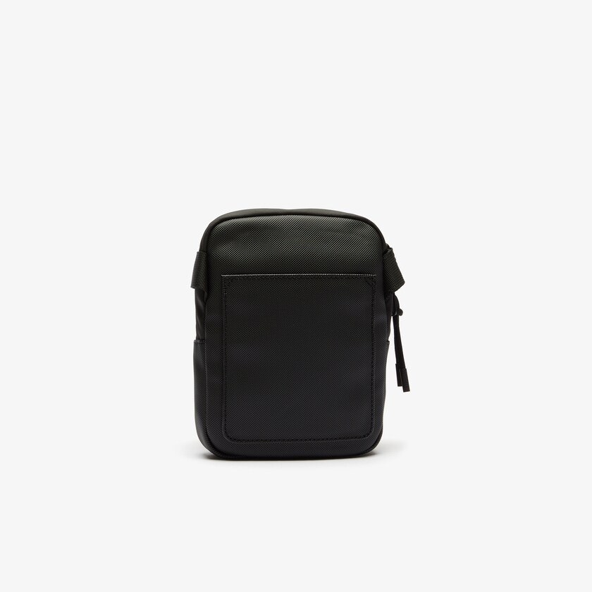Bolsas Pretas Masculino Lacoste LCST Coated Canvas Small Flat Crossbody Bag XB0-53285Y0