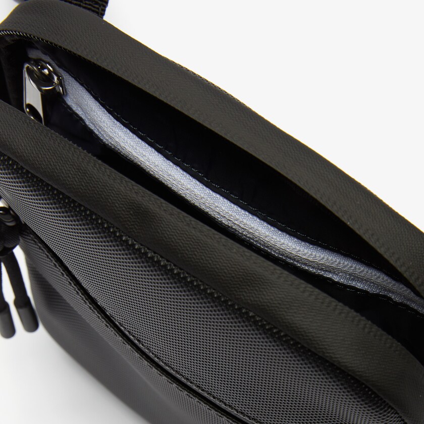 Bolsas Pretas Masculino Lacoste LCST Coated Canvas Small Flat Crossbody Bag XB0-53285Y0