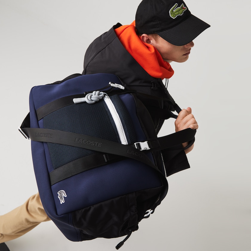 Bolsas Azul Marinho Azuis Pretas Masculino Lacoste Motion Ultra-Light Zippered Gym Bag PG3-24862A3