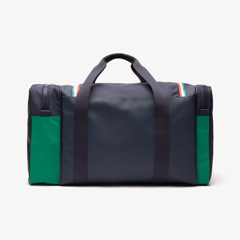 Bolsas Azul Marinho Verdes Masculino Lacoste Roland Garros Two-Tone Nylon Zippered Sports Bag SG5-97189I9