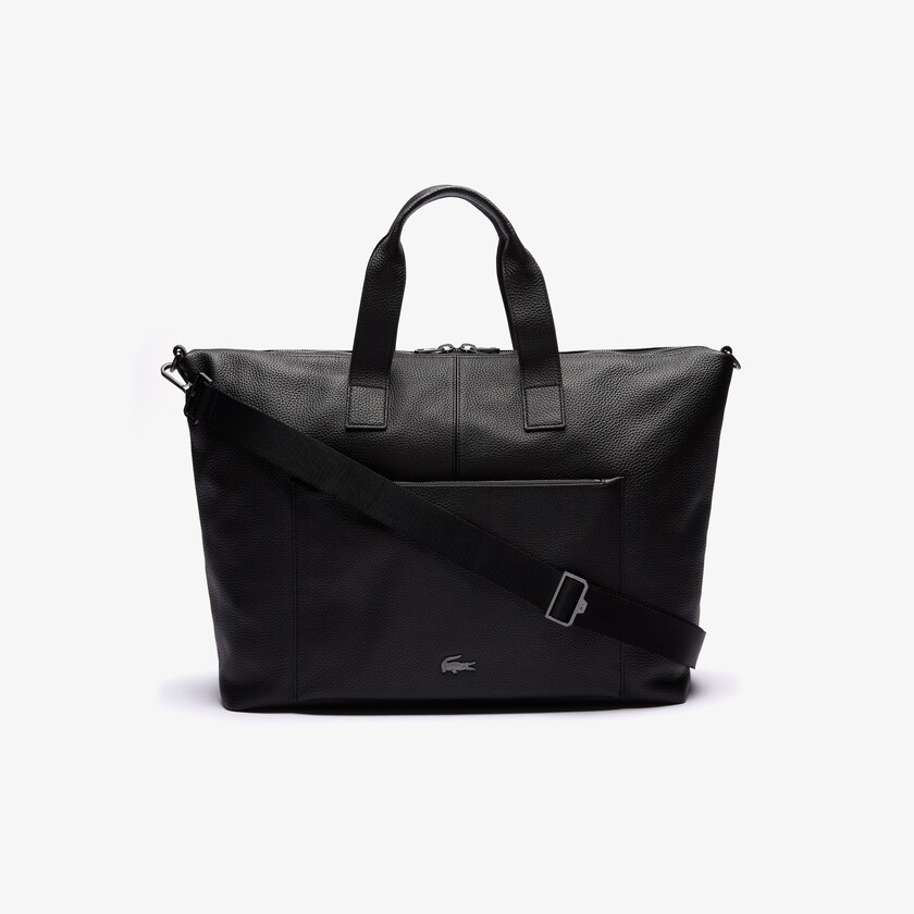Bolsas Pretas Masculino Lacoste Soft Matte Detachable-Strap Weekend Bag OS3-56175P3