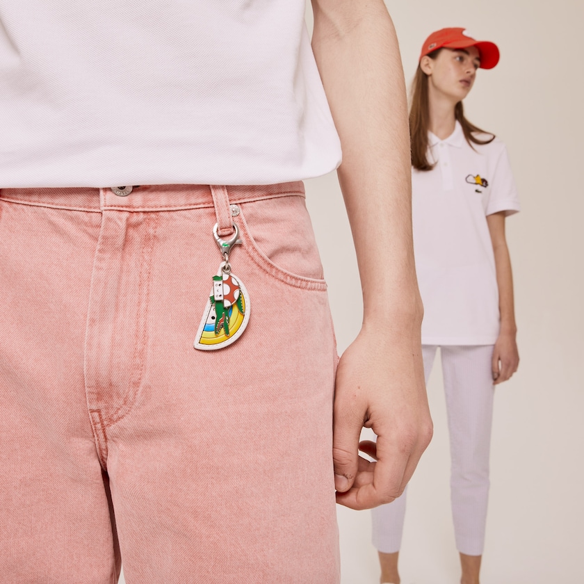 Bolsas Amarelas Masculino Lacoste x FriendsWithYou Coloured Metal Charm Keyring XC3-35123X7