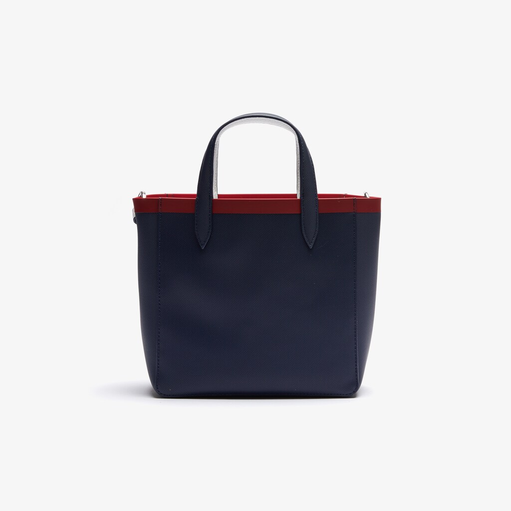 Bolsas Tote Azul Marinho Branco Vermelhas Feminino Lacoste Anna Contrast L Coated Canvas MT5-47794O6