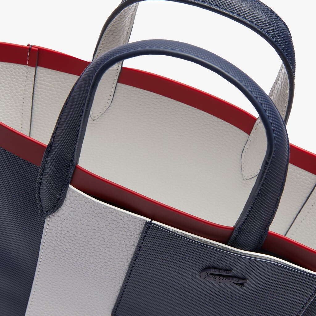 Bolsas Tote Azul Marinho Branco Vermelhas Feminino Lacoste Anna Contrast L Coated Canvas MT5-47794O6