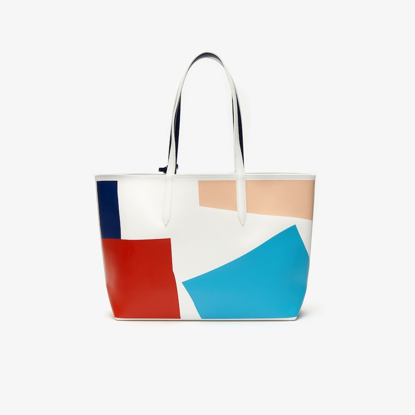 Bolsas Tote Branco Azul Marinho Azuis Feminino Lacoste Anna Removable Pouch Coloured Design PS7-06910H9