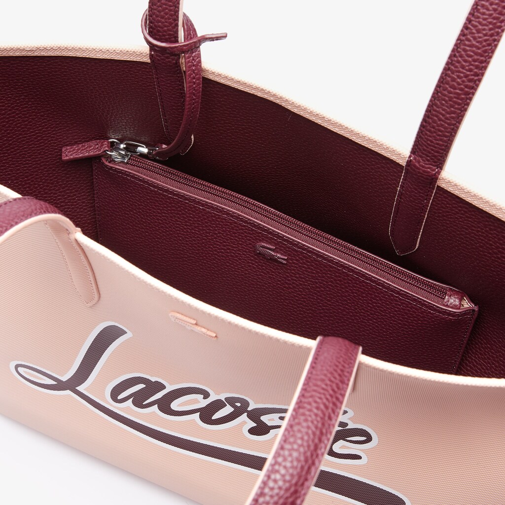 Bolsas Tote Bordeaux Feminino Lacoste Anna Removable Pouch Signature Reversible TW5-63566U6