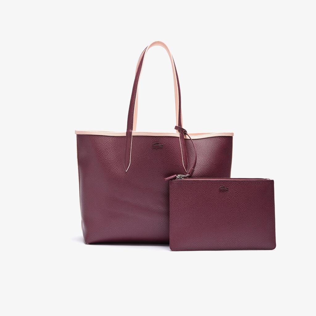 Bolsas Tote Bordeaux Feminino Lacoste Anna Removable Pouch Signature Reversible TW5-63566U6