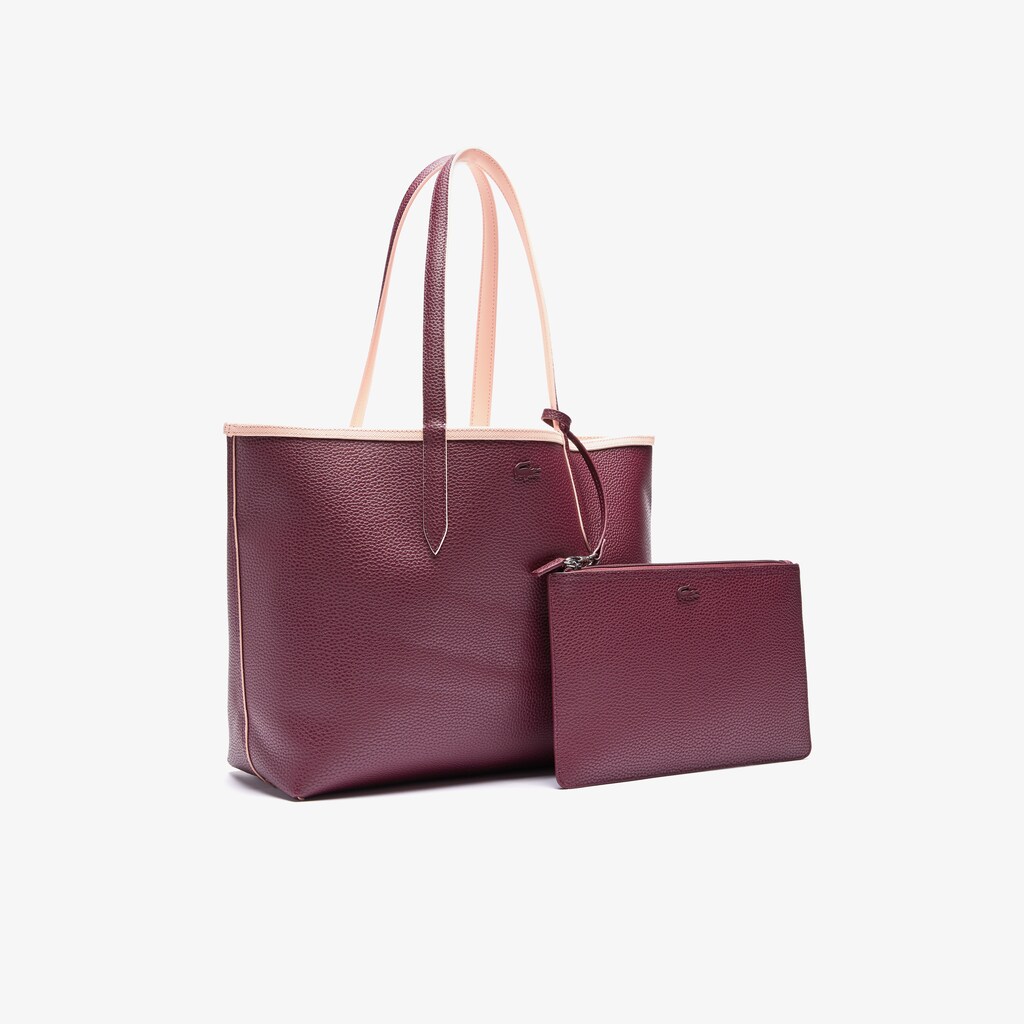 Bolsas Tote Bordeaux Feminino Lacoste Anna Removable Pouch Signature Reversible TW5-63566U6