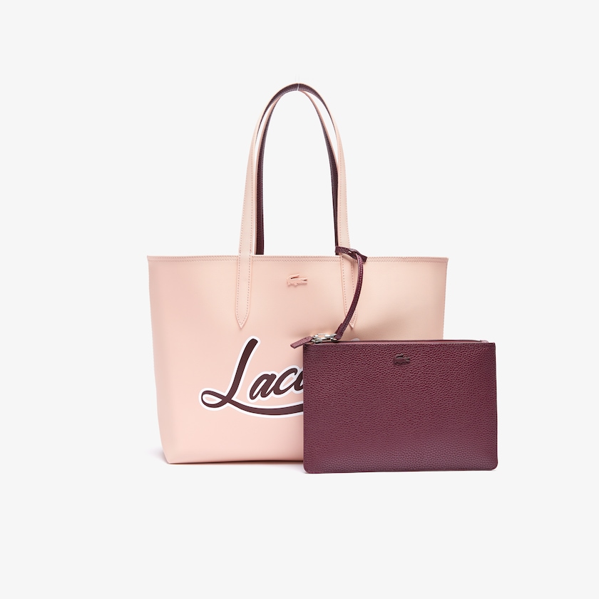 Bolsas Tote Bordeaux Feminino Lacoste Anna Removable Pouch Signature Reversible TW5-63566U6