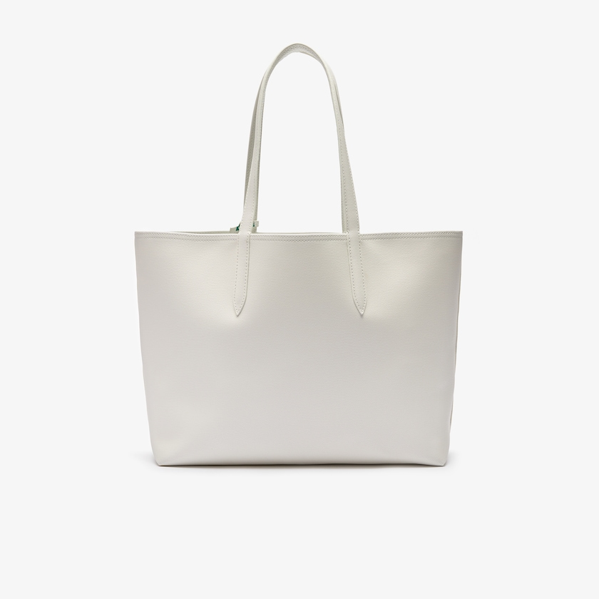 Bolsas Tote Branco Feminino Lacoste Anna Reversible Solid Or Striped Colorblock DX3-38123X3