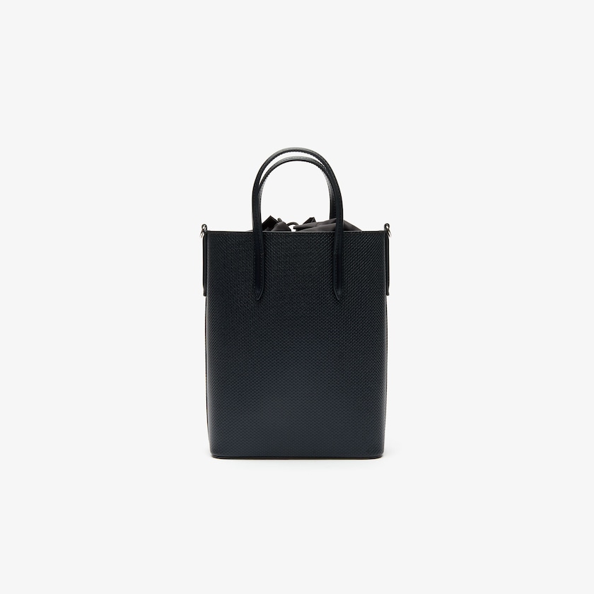 Bolsas Tote Pretas Feminino Lacoste Chantaco Branded Leather Vertical VD5-91539E6