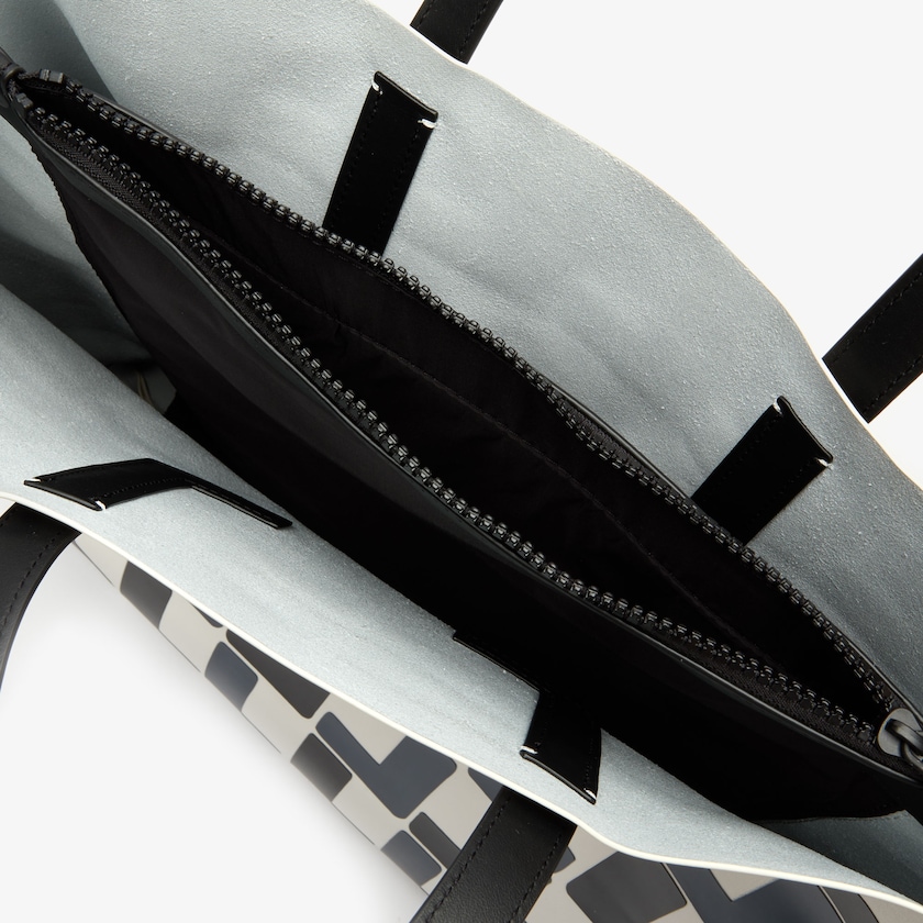 Bolsas Tote Branco Pretas Feminino Lacoste Fashion Show Monogram Leather Double AL5-24432H1