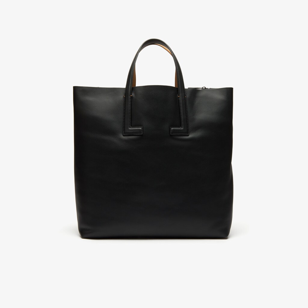 Bolsas Tote Pretas Feminino Lacoste Fashion Show Two-Tone Leather Double YA9-78897D0