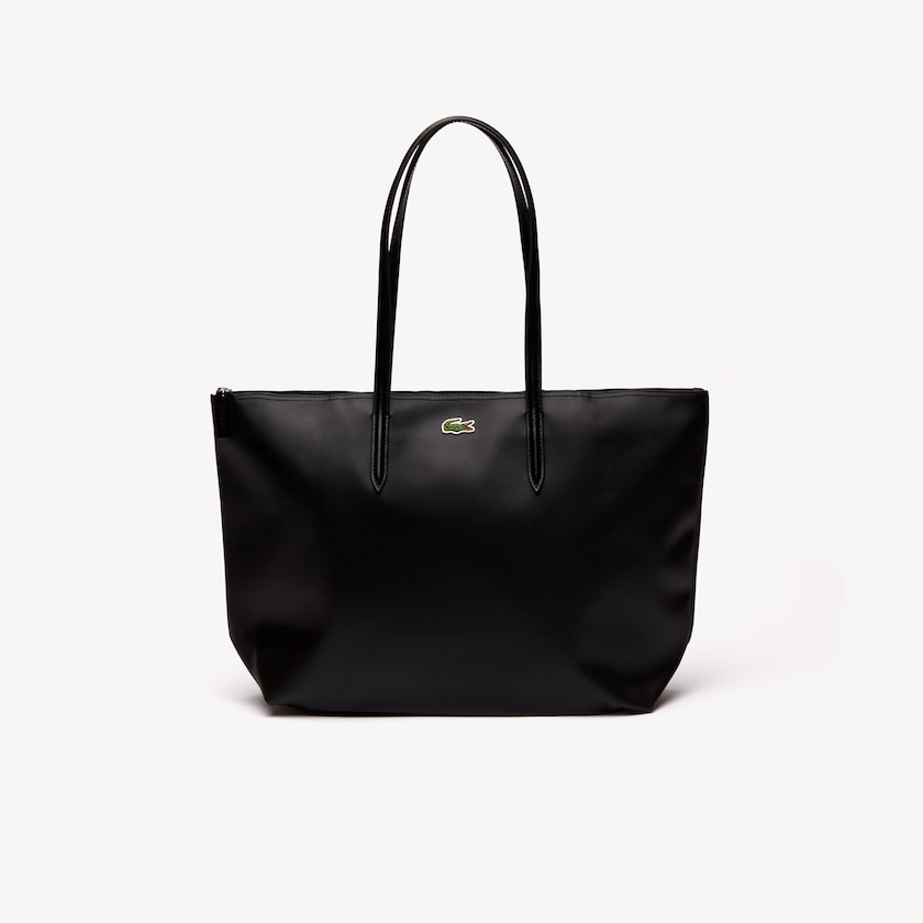 Bolsas Tote Pretas Feminino Lacoste L.12.12 Concept Zip OP9-26402B8