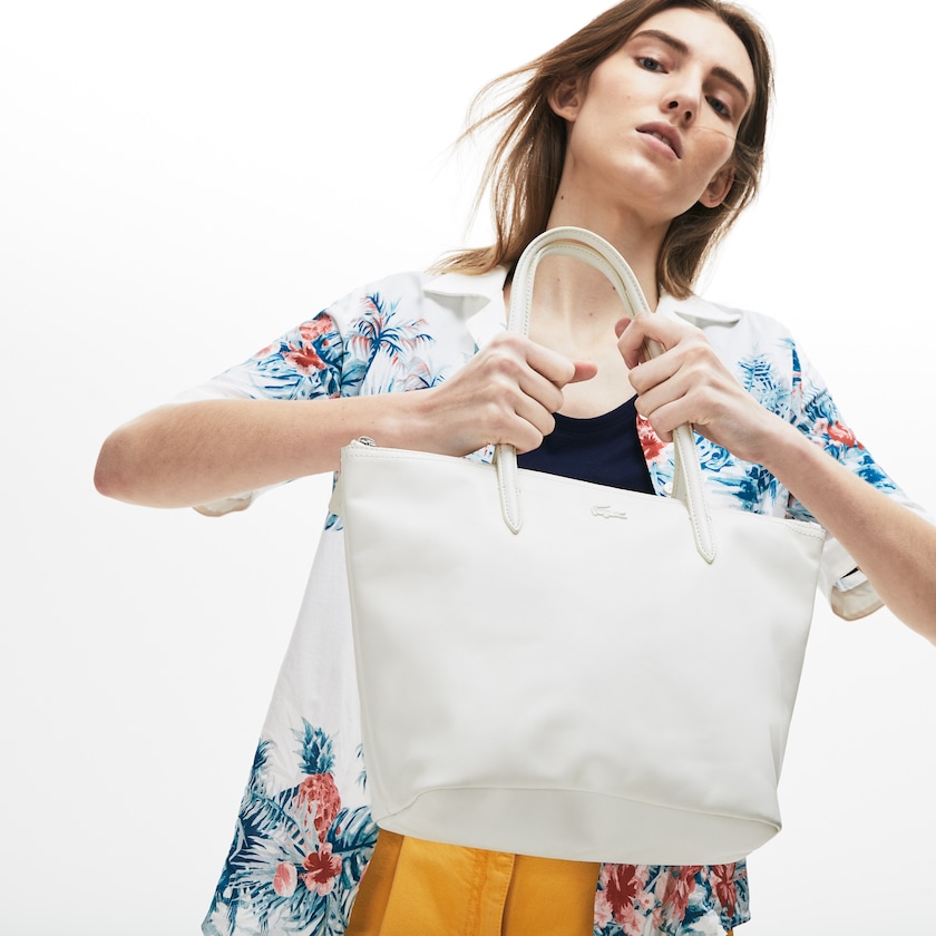 Bolsas Tote Branco Feminino Lacoste L.12.12 Small Leather XD4-50355R9