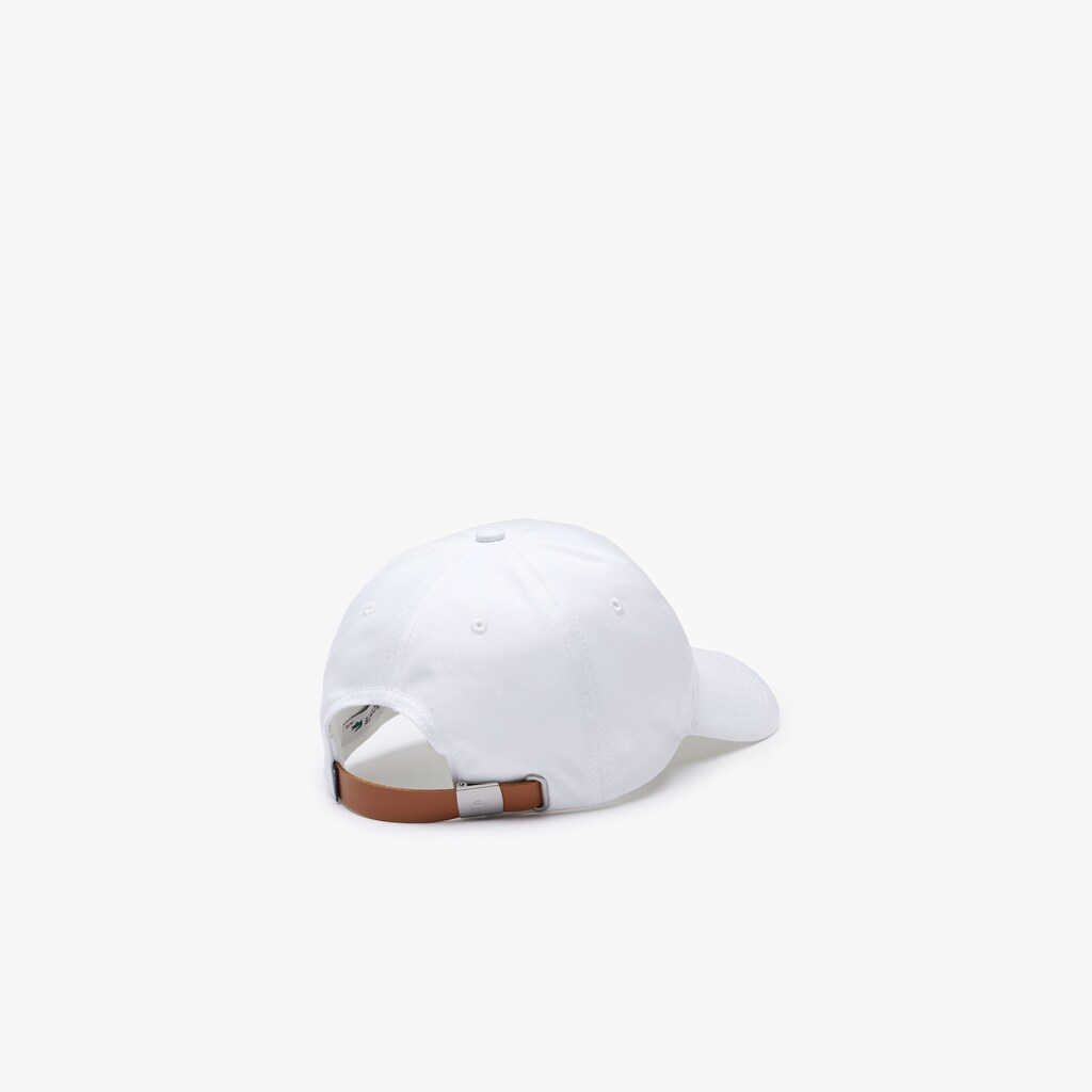 Boné Branco Masculino Lacoste Contrast Strap And Crocodile Cotton RR1-53435M8