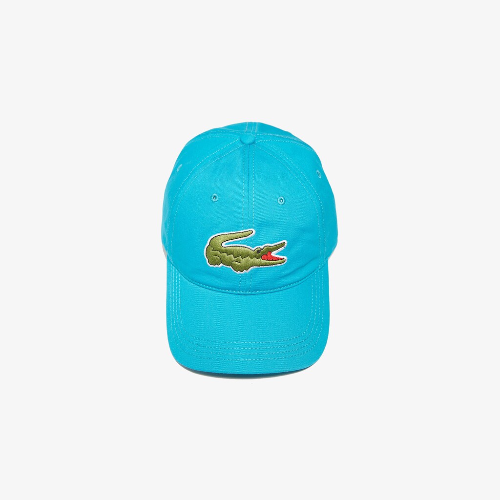 Boné Azuis Masculino Lacoste Contrast Strap And Oversized Crocodile Cotton DT4-03840P0