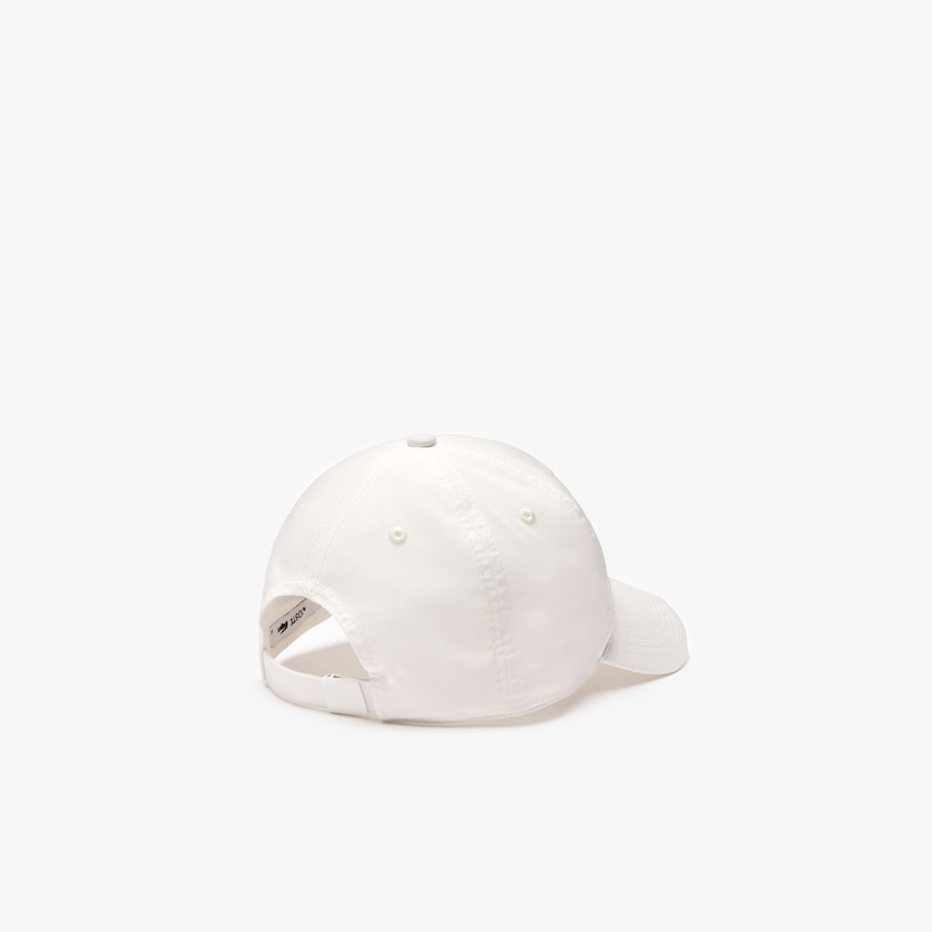 Boné Branco Feminino Lacoste Cotton Poplin Logo QD7-15751C2