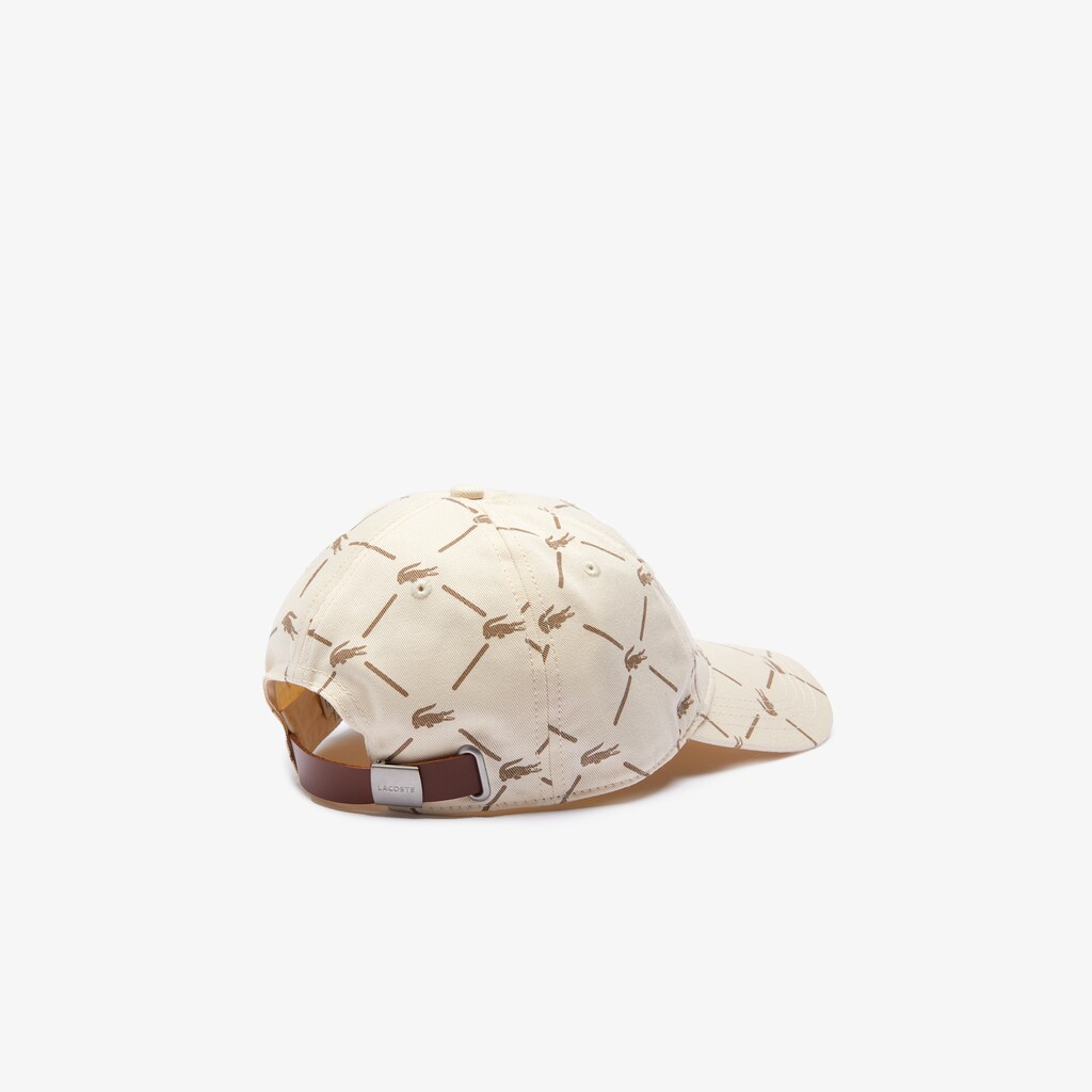 Boné Bege Masculino Lacoste LIVE Monogram Printed Cotton ML1-78257R7