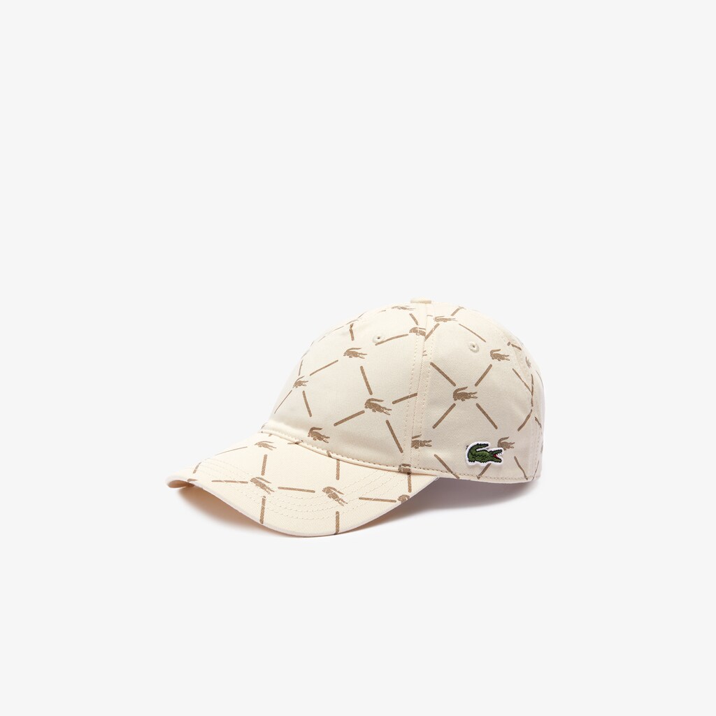 Boné Bege Masculino Lacoste LIVE Monogram Printed Cotton ML1-78257R7