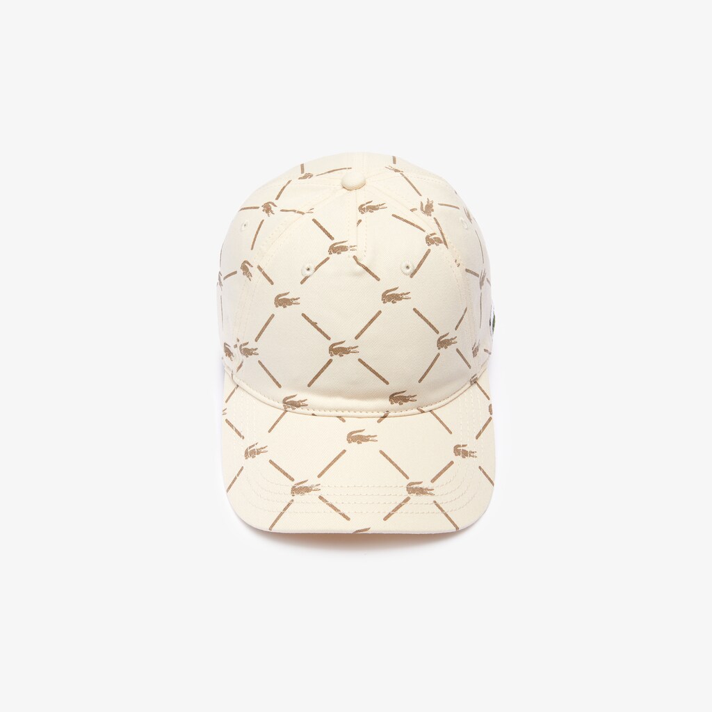 Boné Bege Masculino Lacoste LIVE Monogram Printed Cotton ML1-78257R7
