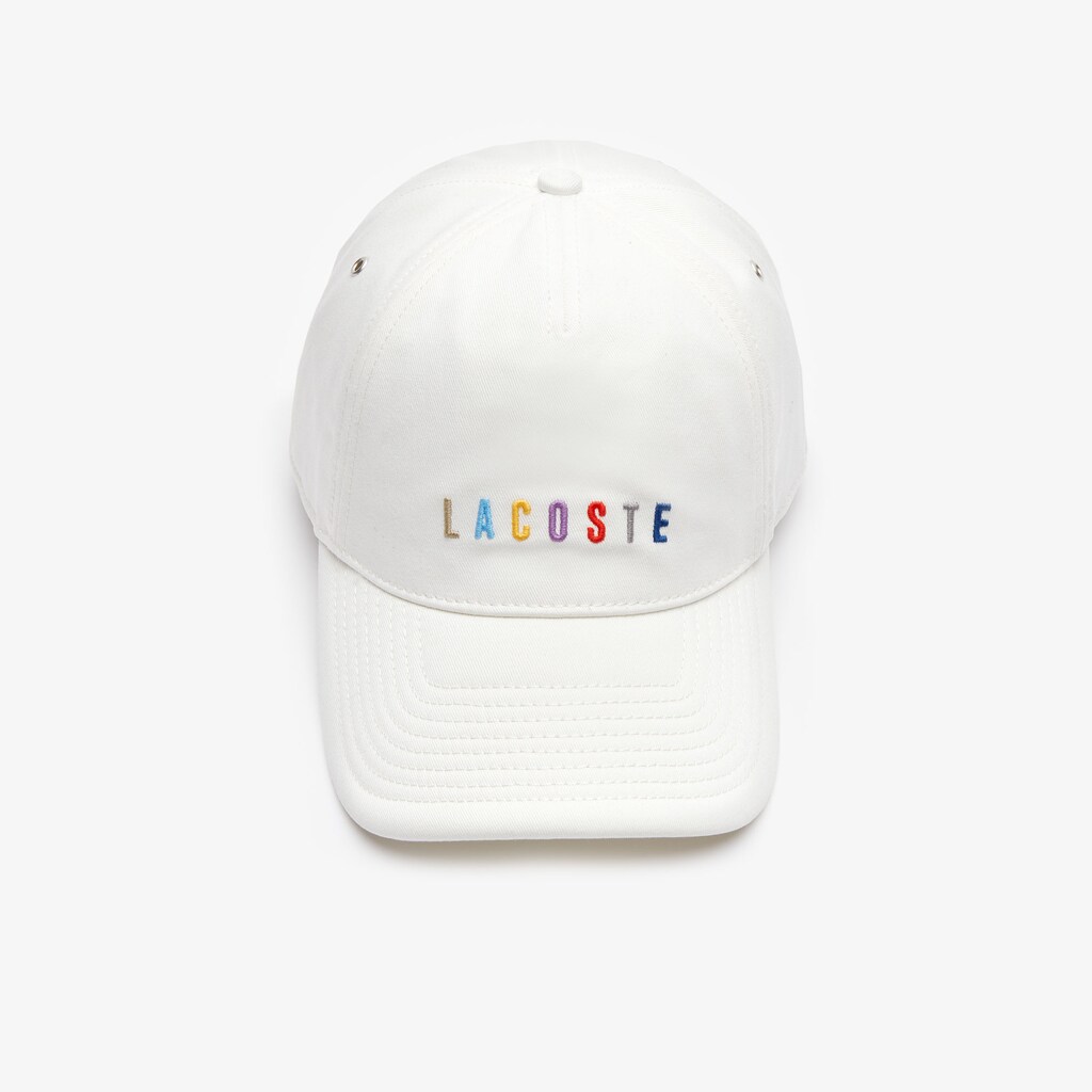 Boné Branco Masculino Lacoste Multicolored Logo Cotton OT9-27312J1