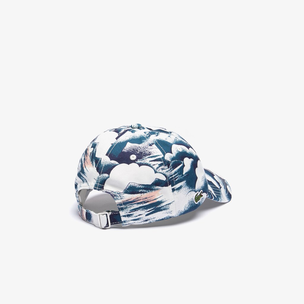 Boné Azuis Luz Rosa Branco Masculino Lacoste Printed Cotton NW6-69306T3