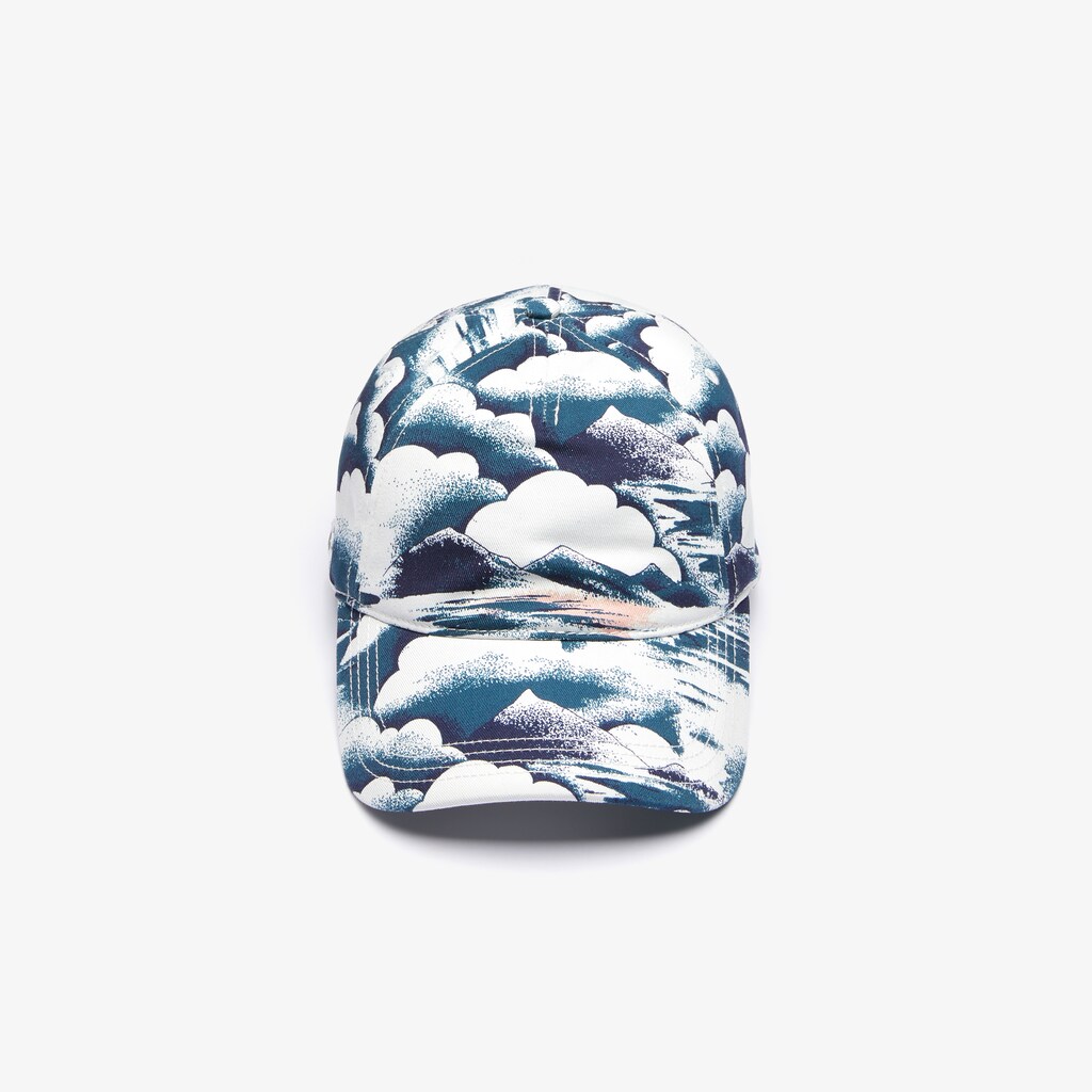 Boné Azuis Luz Rosa Branco Masculino Lacoste Printed Cotton NW6-69306T3