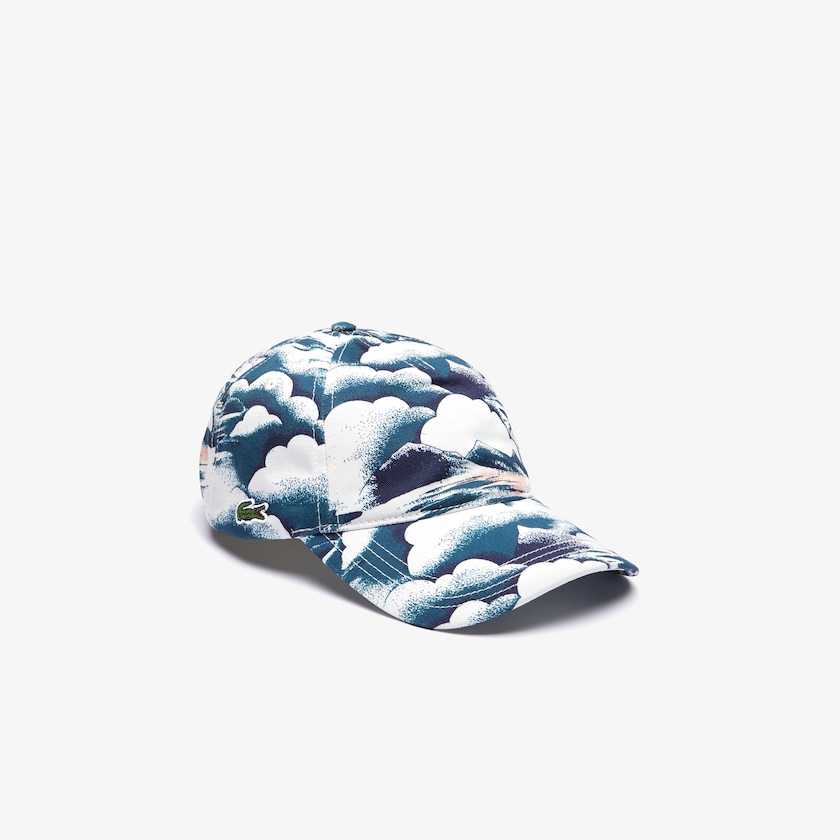 Boné Azuis Luz Rosa Branco Masculino Lacoste Printed Cotton NW6-69306T3