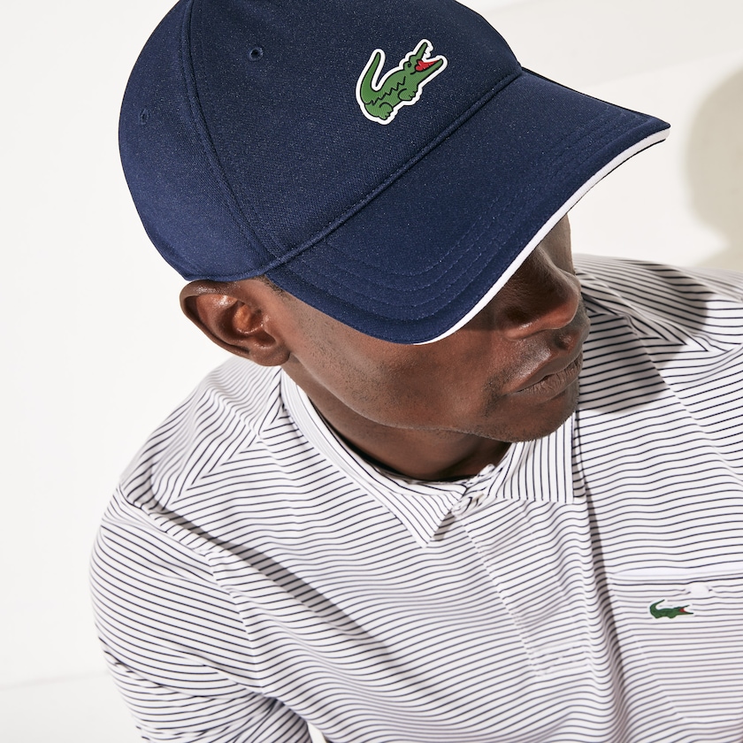 Boné Azul Marinho Azuis Branco Masculino Lacoste SPORT Breathable Piqué Golf HI9-25352S5