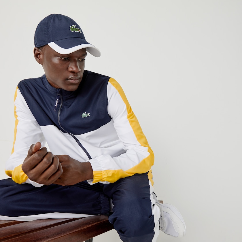 Boné Azul Marinho Azuis Branco Masculino Lacoste SPORT Contrast Border Lightweight BG1-68276O5