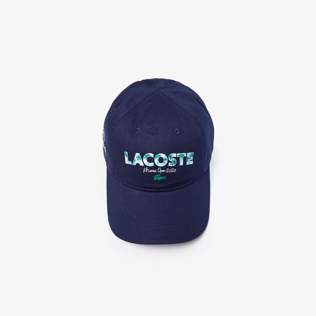 Boné Azul Marinho Azuis Branco Masculino Lacoste SPORT Miami Open Print Cotton LC1-98209X8