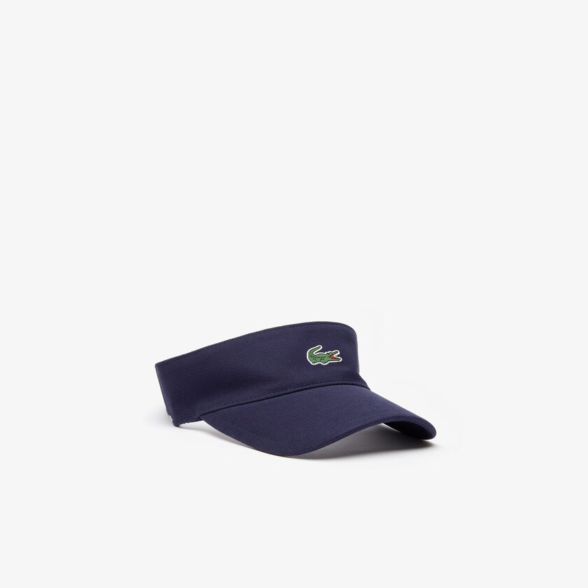 Boné Azul Marinho Azuis Masculino Lacoste SPORT Piqué And Fleece Tennis Visor SB6-36823M6