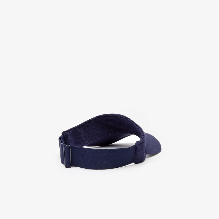 Boné Azul Marinho Azuis Masculino Lacoste SPORT Piqué And Fleece Tennis Visor SB6-36823M6