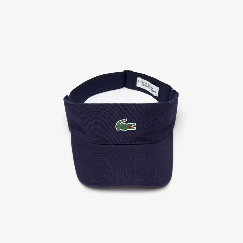 Boné Azul Marinho Azuis Masculino Lacoste SPORT Piqué And Fleece Tennis Visor SB6-36823M6