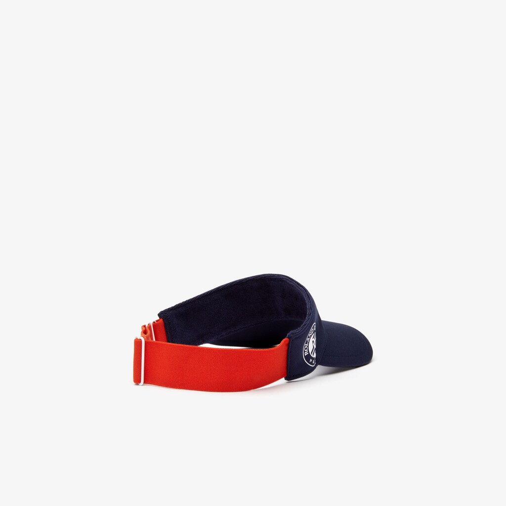 Boné Azul Marinho Azuis Vermelhas Branco Masculino Lacoste SPORT Roland Garros Two-Tone Piqué Visor NL3-22462M4