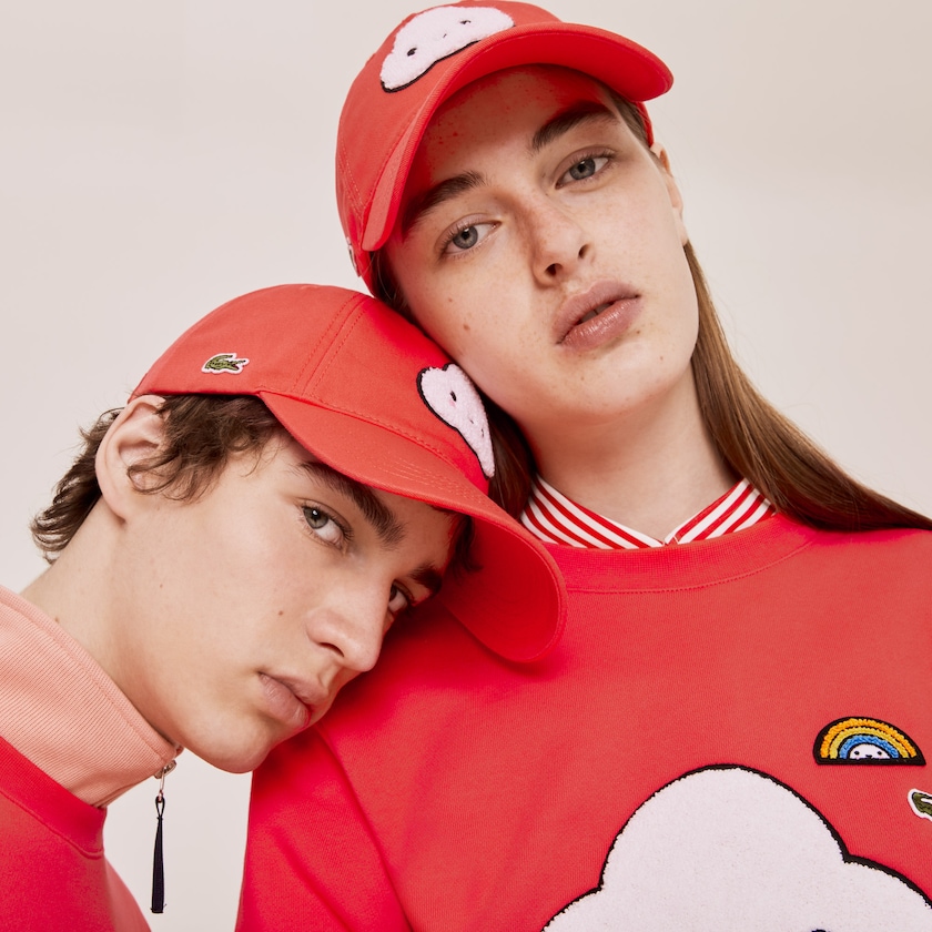 Boné Vermelhas Feminino Lacoste x FriendsWithYou Cotton Print SU8-63336R6