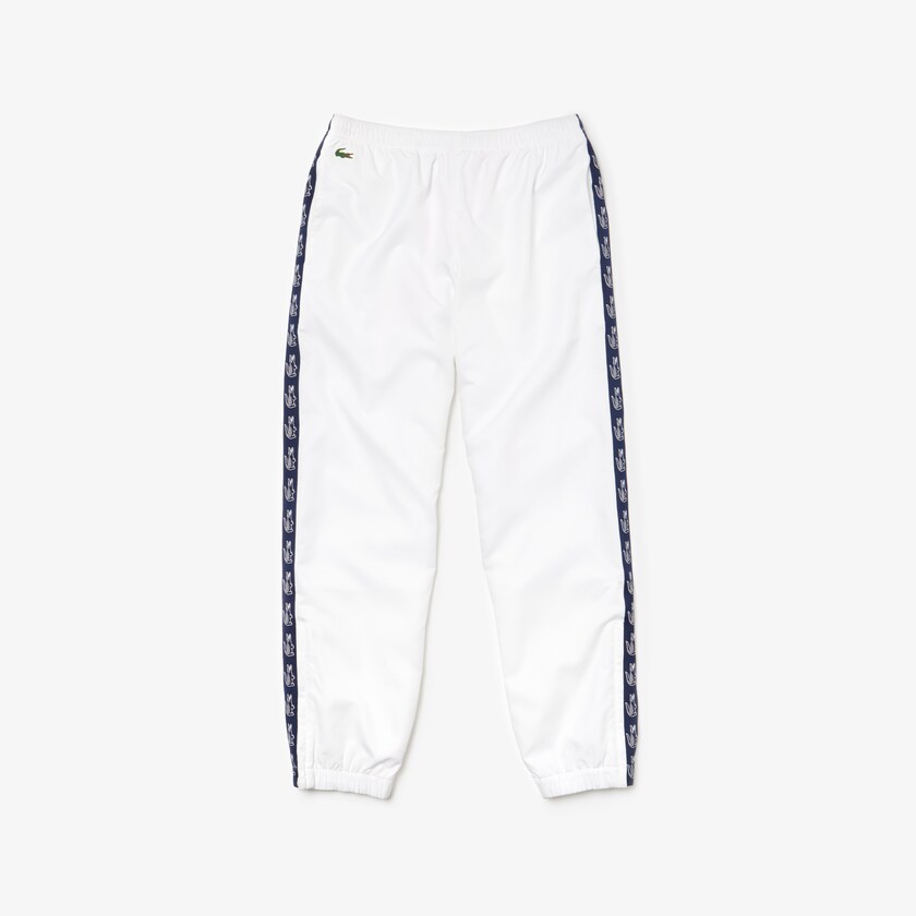 Calça Moletom Branco Azul Marinho Azuis Masculino Lacoste SPORT Band Tennis YY5-26482R8