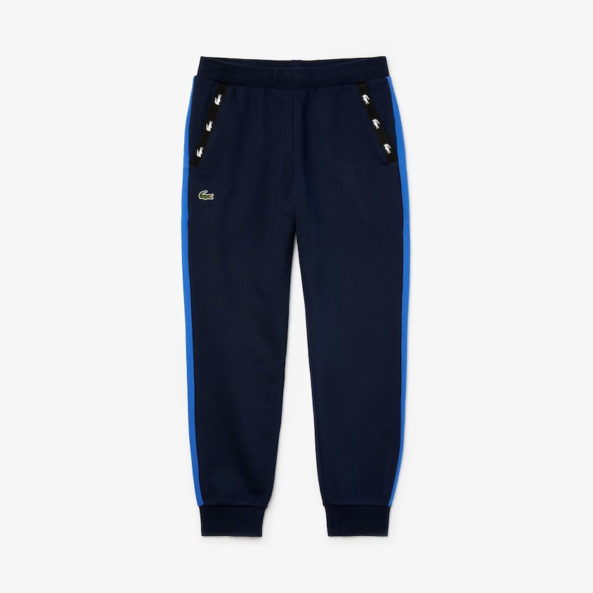 Calça Moletom Azul Marinho Azuis Azuis Azul Marinho Azuis Masculino Lacoste SPORT Colorblock Fleece QR5-21302K7
