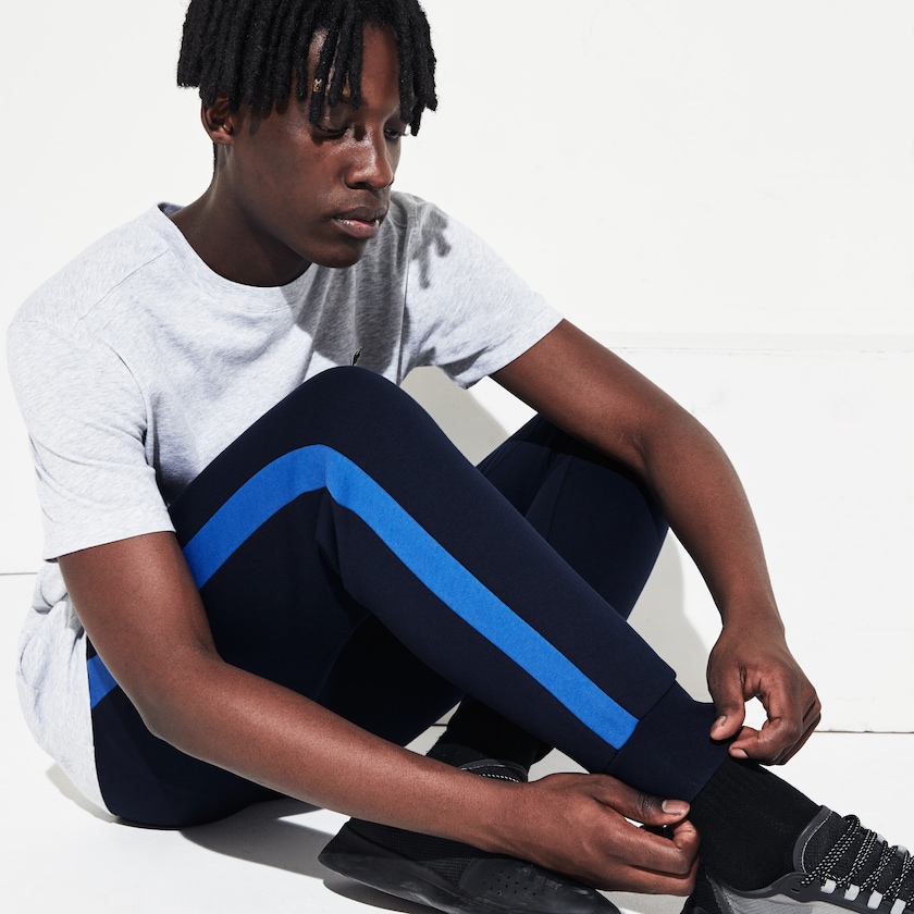 Calça Moletom Azul Marinho Azuis Azuis Azul Marinho Azuis Masculino Lacoste SPORT Colorblock Fleece QR5-21302K7