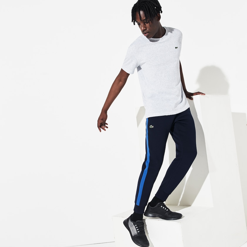 Calça Moletom Azul Marinho Azuis Azuis Azul Marinho Azuis Masculino Lacoste SPORT Colorblock Fleece QR5-21302K7