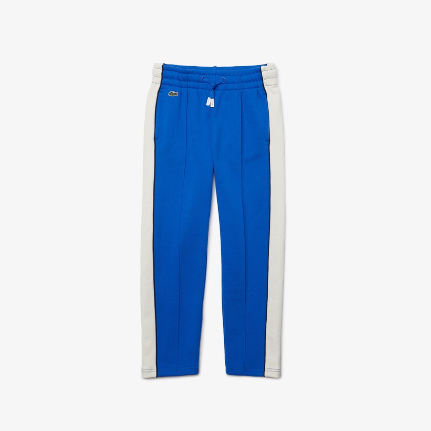 Calças Azuis Branco Azul Marinho Azuis Criança Lacoste Colorblock Cotton Fleece Track FA7-89658W7