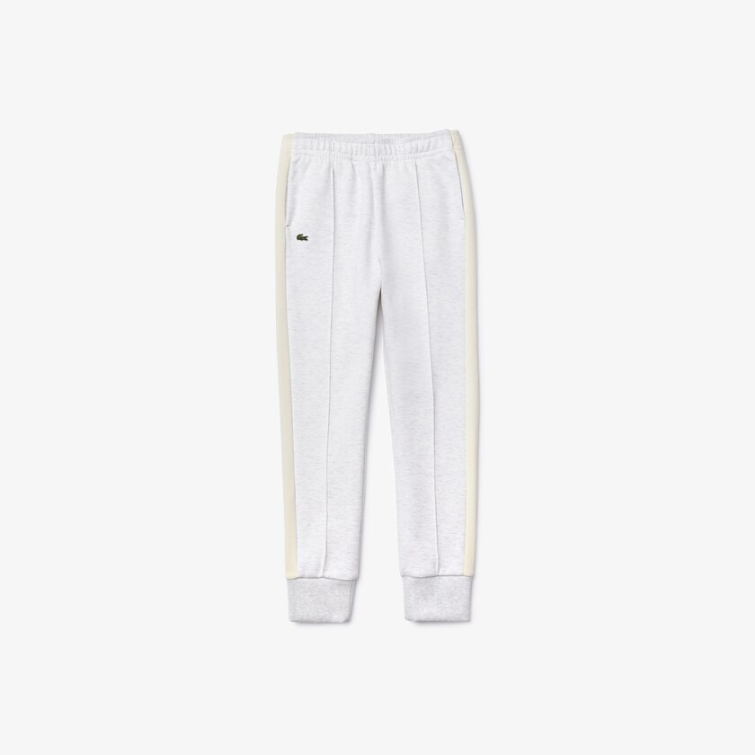 Calças Cinzentas Branco Azul Marinho Azuis Criança Lacoste Full-Zip Contrast Side Panels Fleece LM9-61166F7