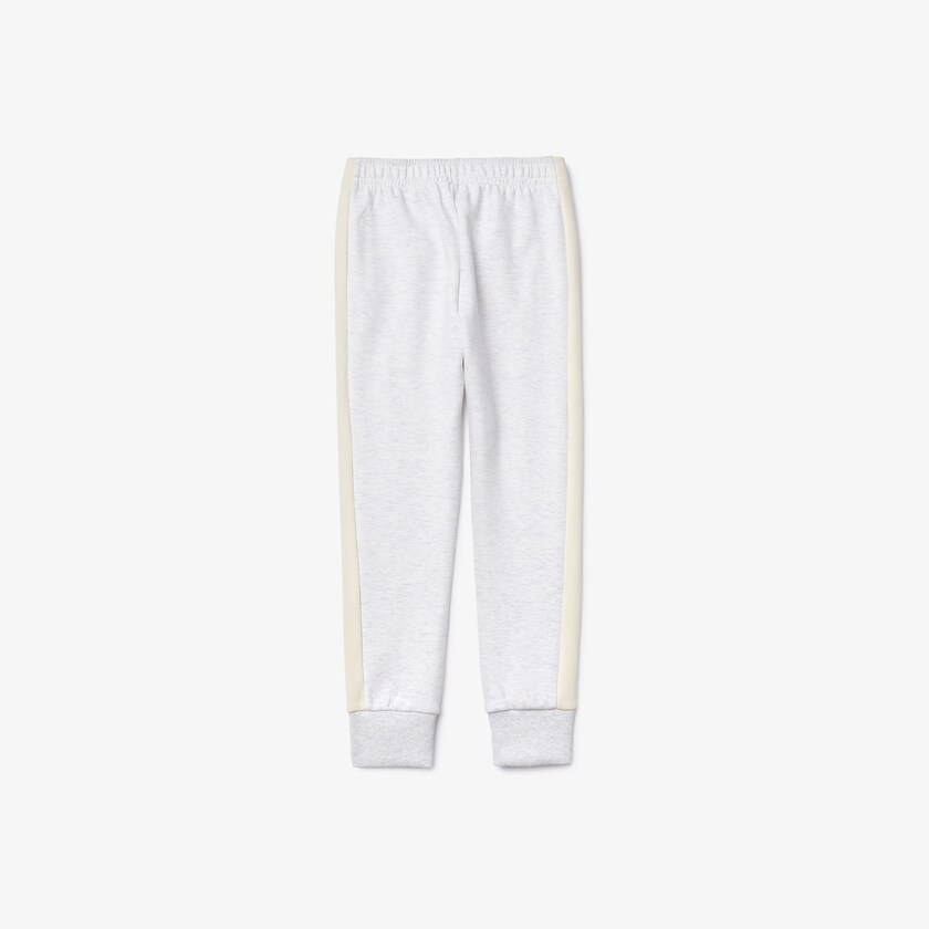 Calças Cinzentas Branco Azul Marinho Azuis Criança Lacoste Full-Zip Contrast Side Panels Fleece LM9-61166F7