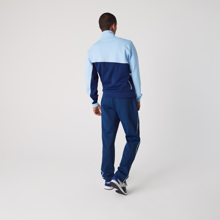 Calças Azuis Masculino Lacoste LIVE Colorblock Light Neoprene Tracksuit OL3-13401P4