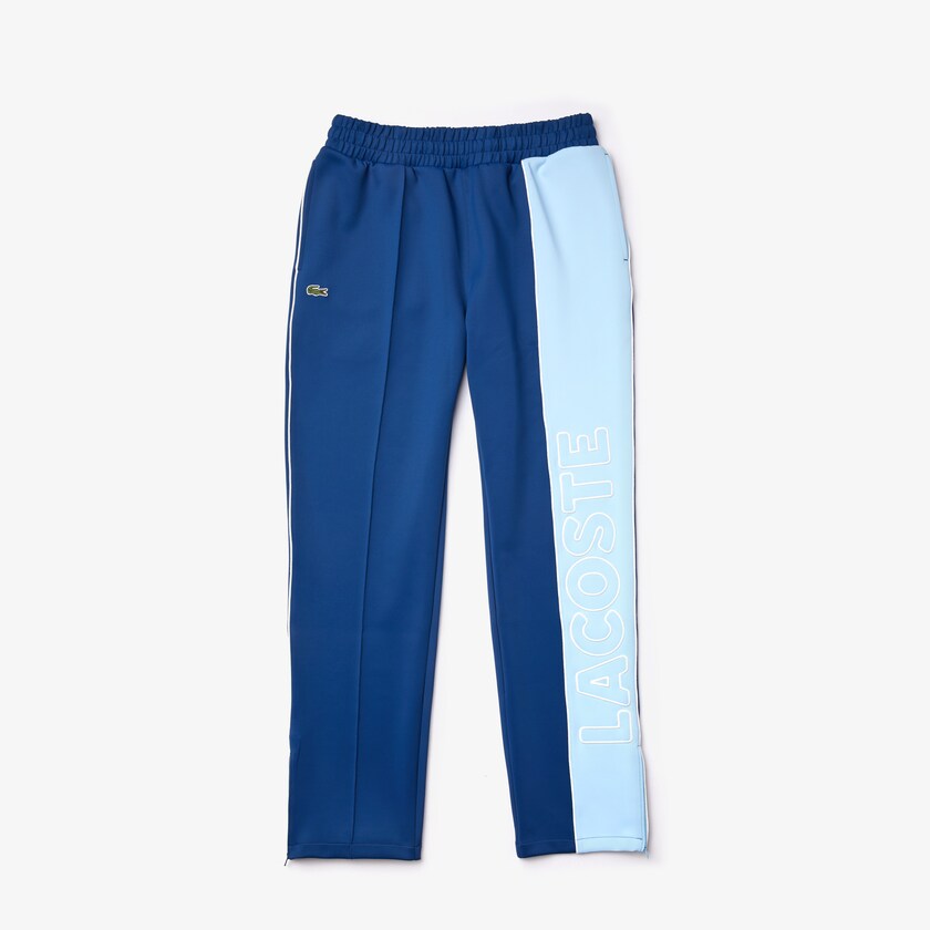 Calças Azuis Masculino Lacoste LIVE Colorblock Light Neoprene Tracksuit OL3-13401P4