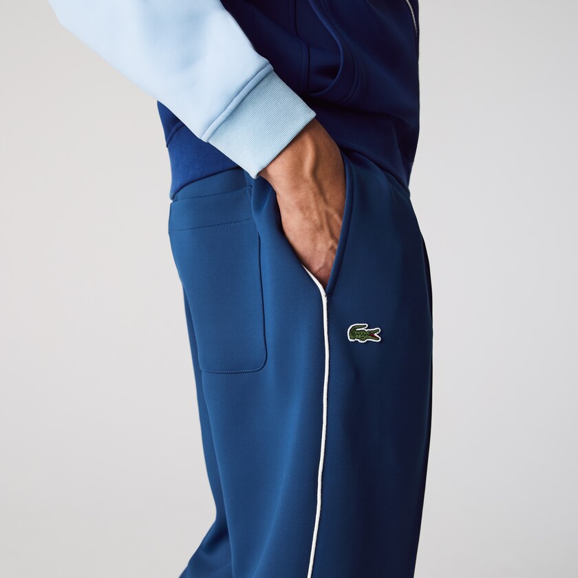 Calças Azuis Masculino Lacoste LIVE Colorblock Light Neoprene Tracksuit OL3-13401P4