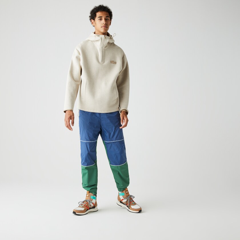 Calças Verdes Azuis Masculino Lacoste LIVE Colorblock Tracksuit XP9-04910A7