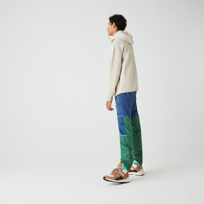 Calças Verdes Azuis Masculino Lacoste LIVE Colorblock Tracksuit XP9-04910A7